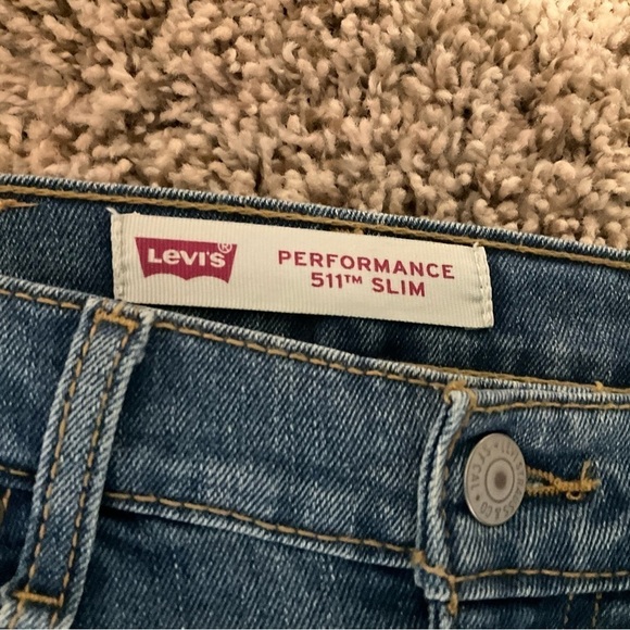 Levi’s Boys Performance 511 Slim Blue Jeans Size 10 - Picture 4 of 7